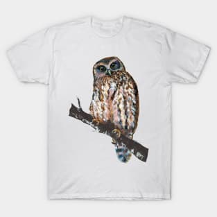 Mrs Ruru, New Zealand Morepork Owl T-Shirt